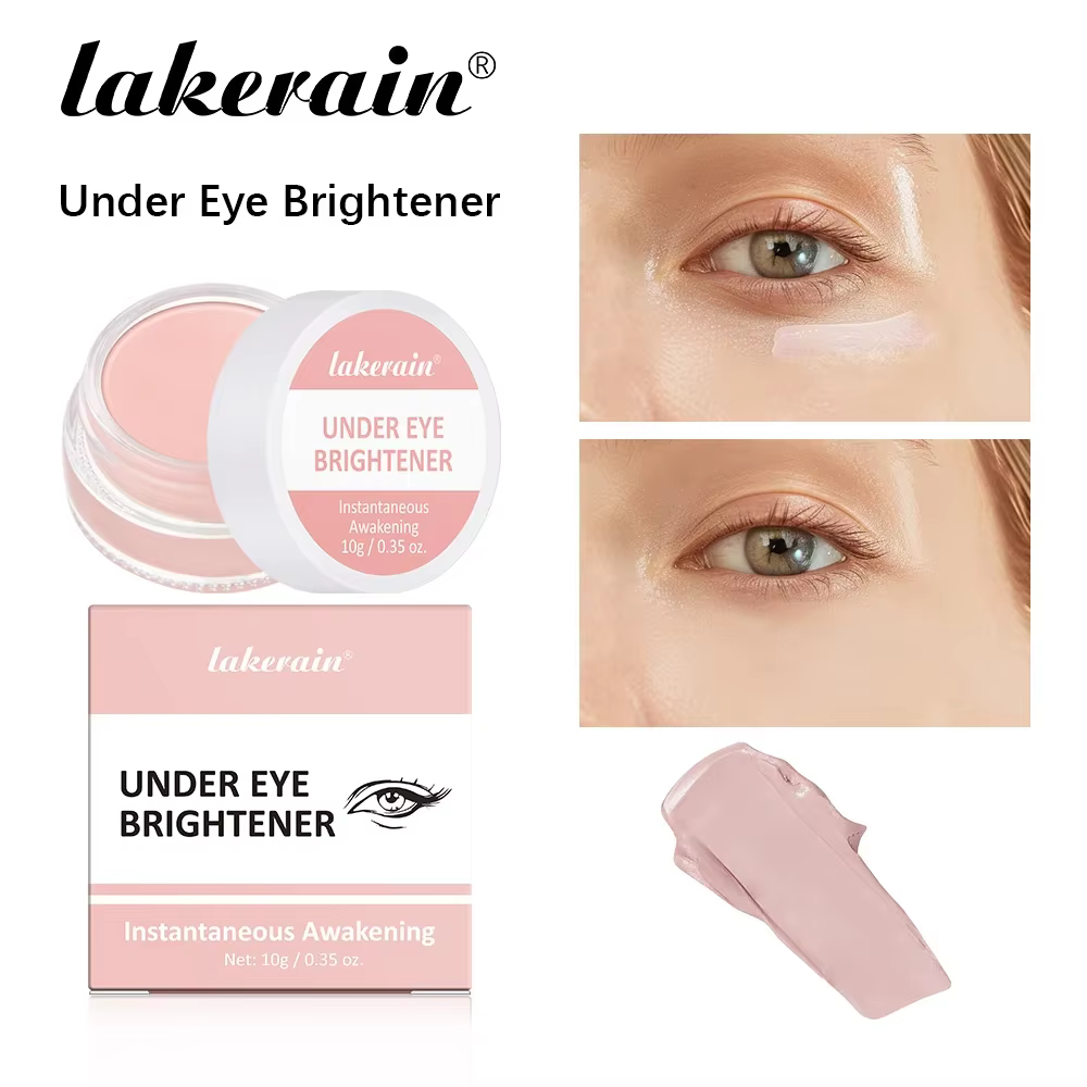 Correcteur éclaircissant hydratant pour le dessous des yeux, contour rose crémeux, couverture complè