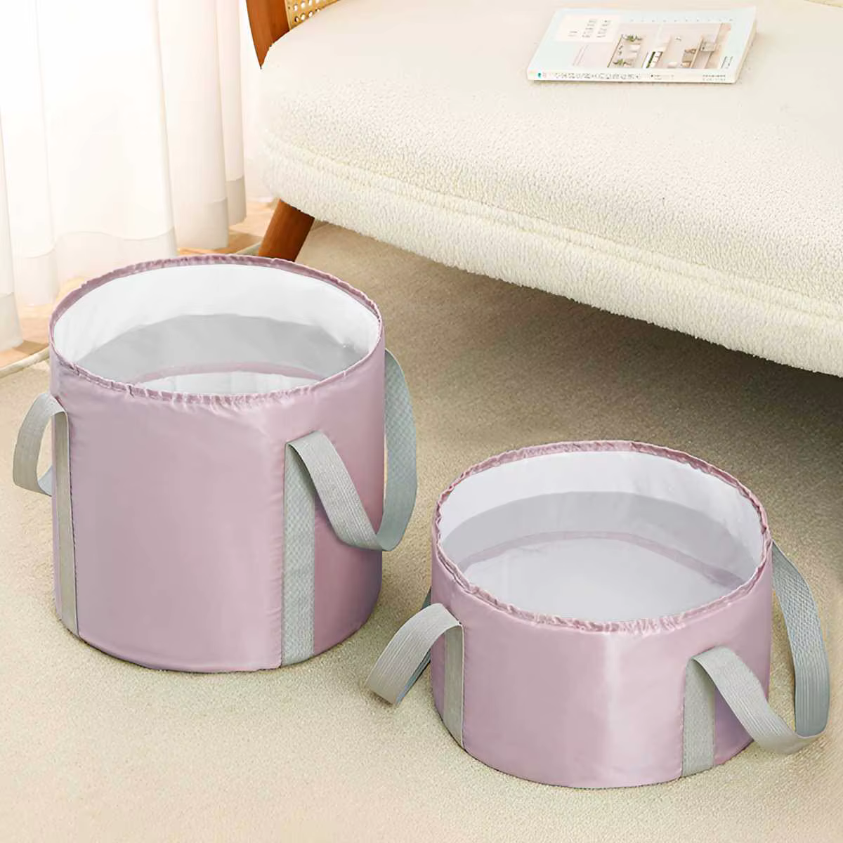 Bassin pliable multifonctionnel portable, bassin pour bain de pieds, bassin de trempage avec rétenti