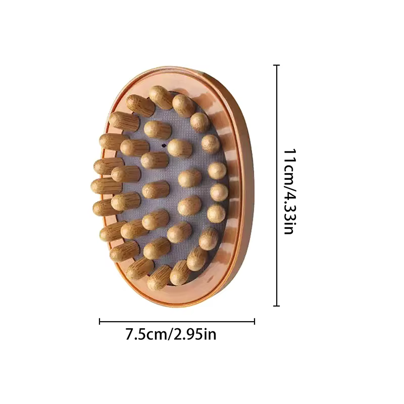 Brosse de Massage corporel en bois, Anti-Cellulite pour jambes, ventre, façonnage du corps, peau sèc