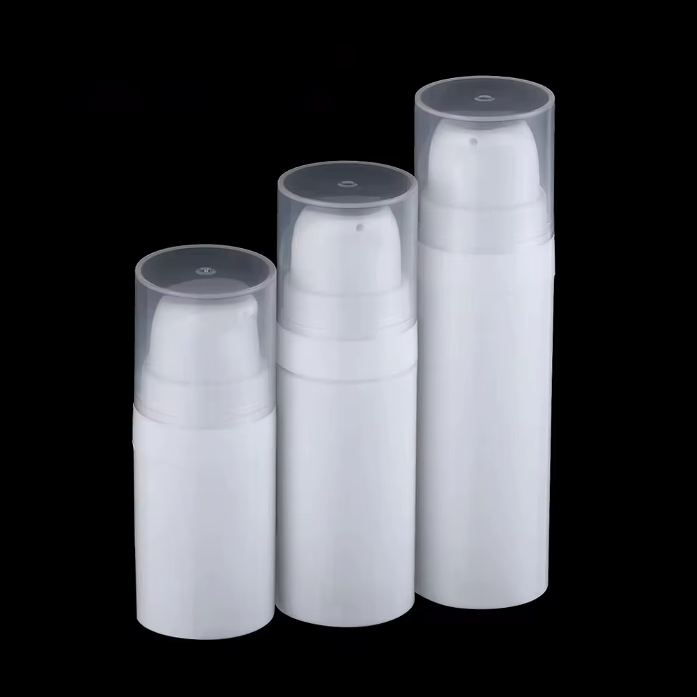 Bouteille à pompe à vide en plastique blanc, Mini sous-bouteille de crème liquide Portable, cosmétiq