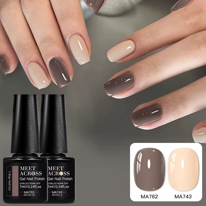 Vernis à ongles Gel noir blanc, combinaisons de couleurs multiples, décorations Nail Art à faire soi
