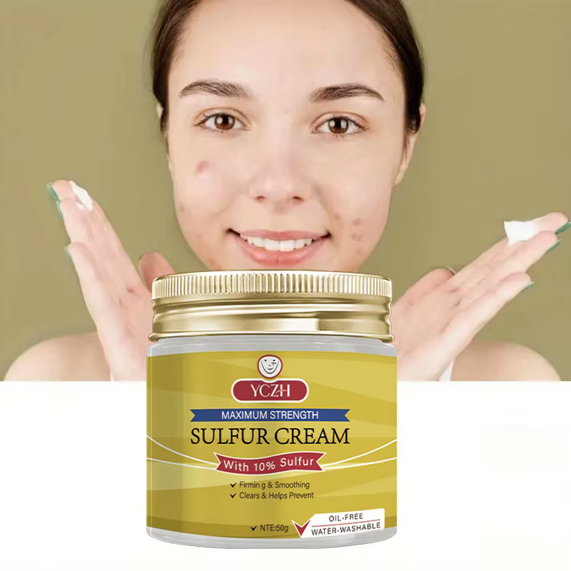 Crème au soufre, adaptée à tous les types de peau claire, resserre les pores, raffermit et tonifie l
