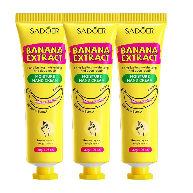 Crème pour les mains à la banane Sadoer, anti-dessèchement, anti-fissures, hydratante, éclaircissant