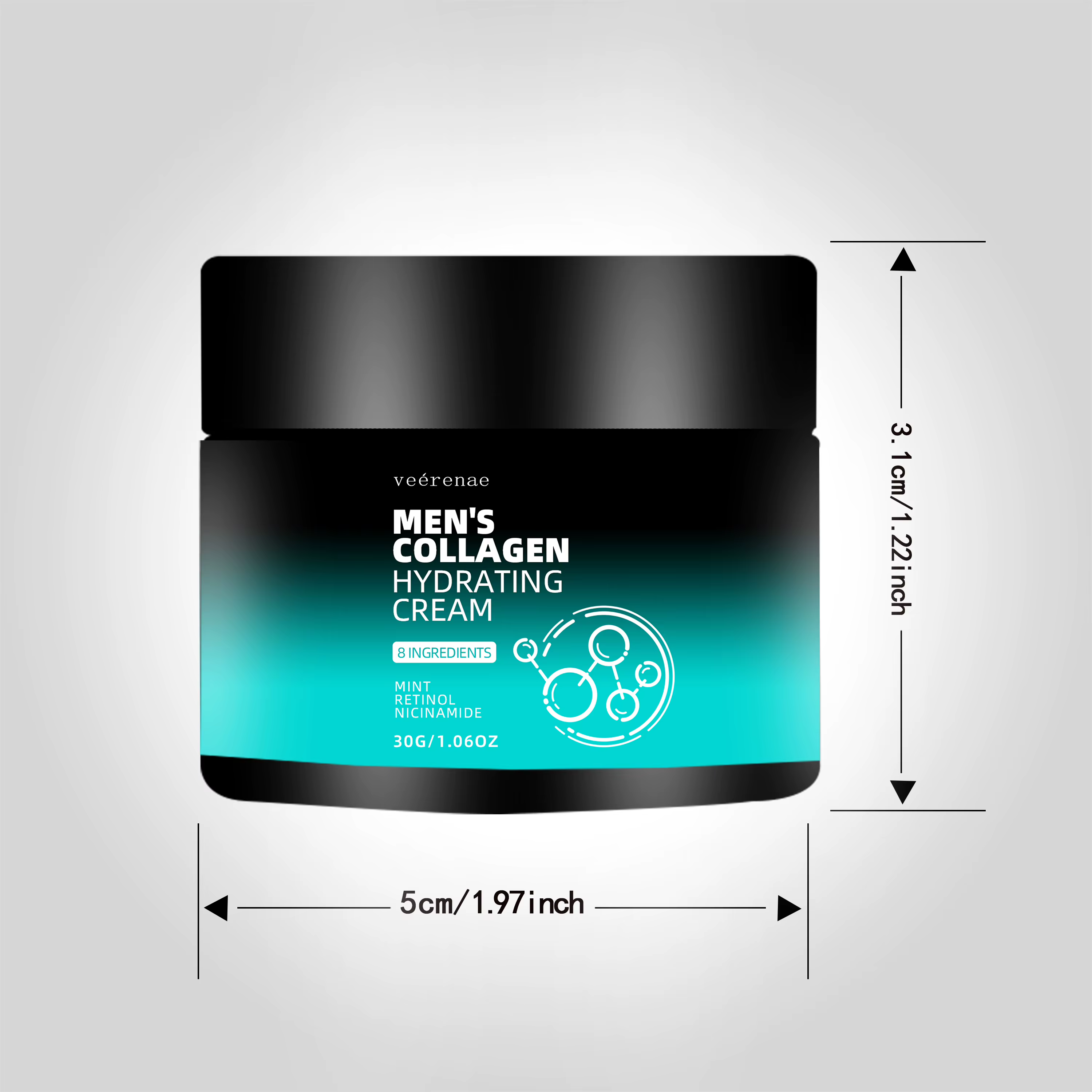 vérenae MEN'S CREAM HYDRATING COLLAGEN, crème raffermissante pour hommes, formule d'équilibrage de l