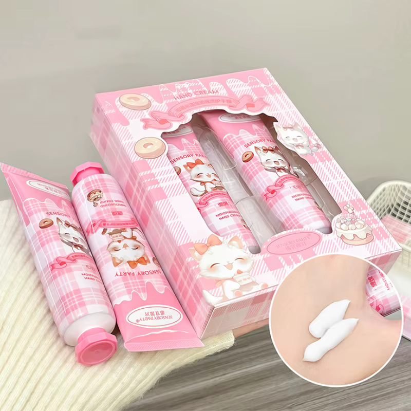Ensemble de 2 crèmes pour les mains parfumées à la cannelle et à la rose - Soin hydratant longue dur