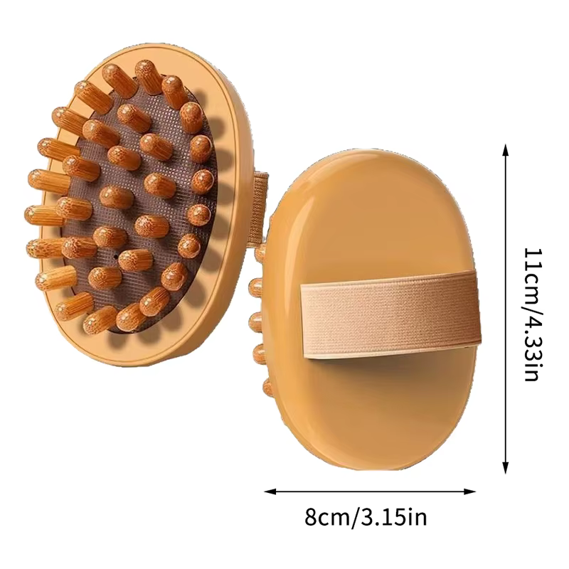 Brosse Anti-Cellulite pour le corps, huile essentielle apaisante en bois, coussin d'air pour Spa, pe