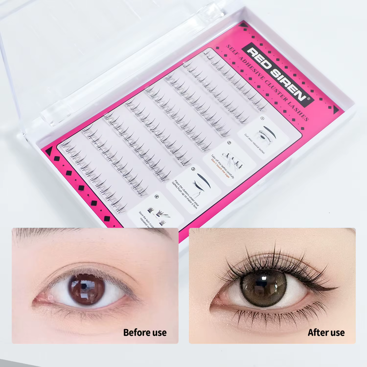 Cils inférieurs auto-adhésifs, aucune colle nécessaire, réutilisables sous les cils, coréen/maquilla