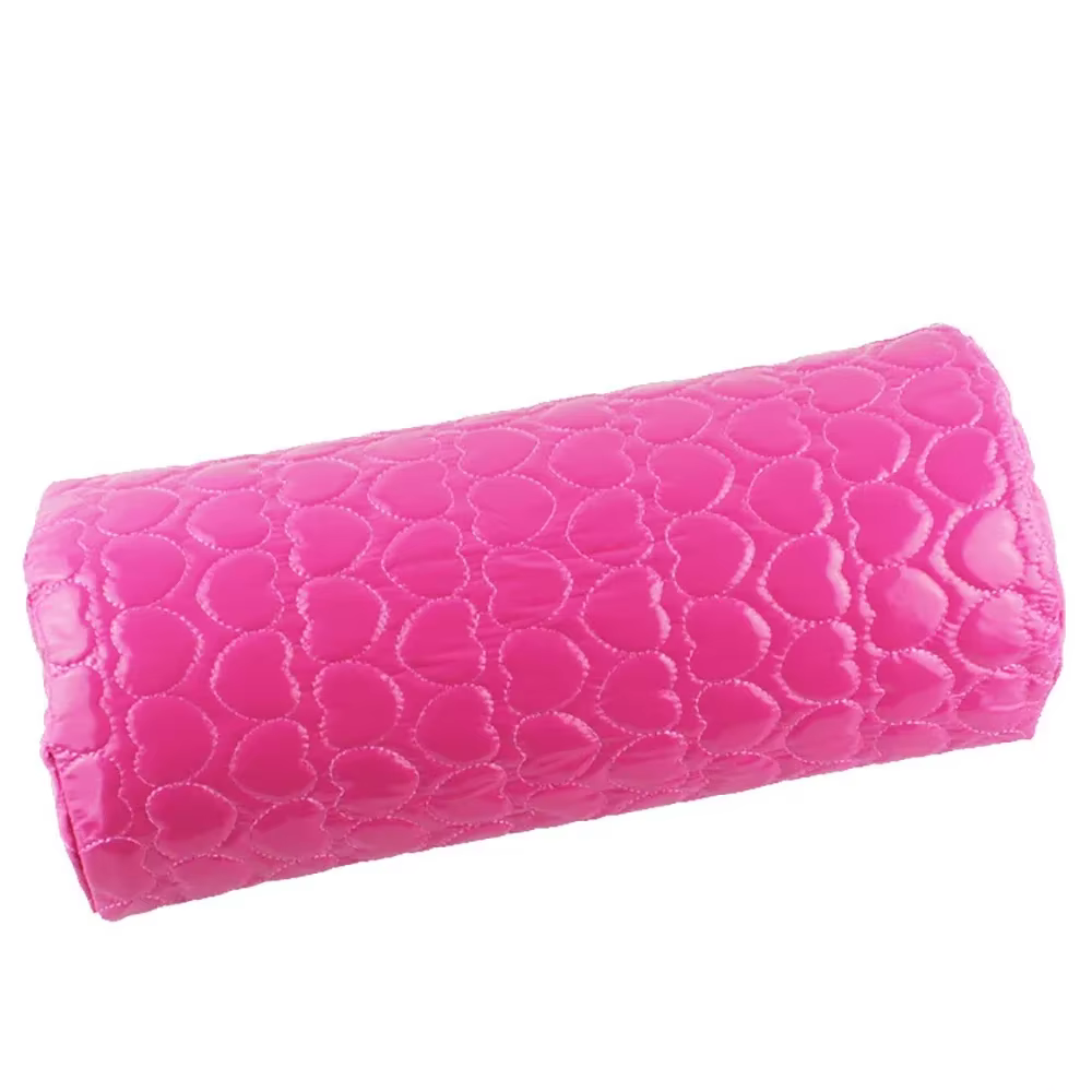 Oreiller à main de manucure doux, demi-rond, cœur de pêche, lavable, attelle pour bras, étagère pour
