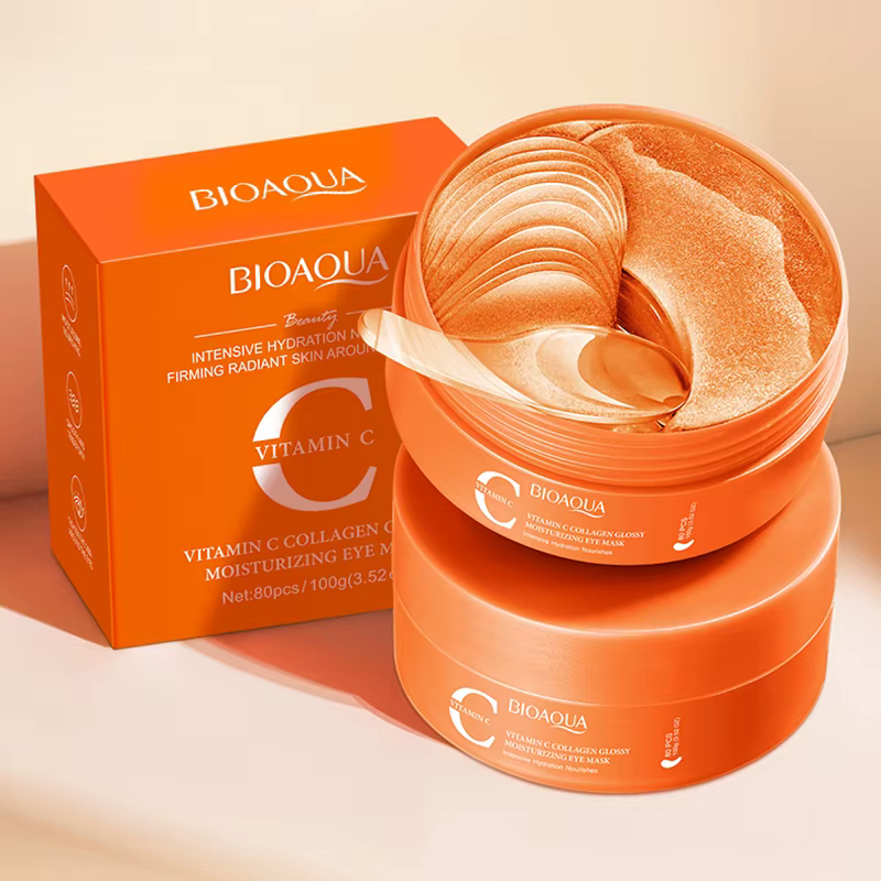 80 pièces BIOAQUA vitamine C cristal collagène masque pour les yeux Anti cernes blanchissant Anti-ri