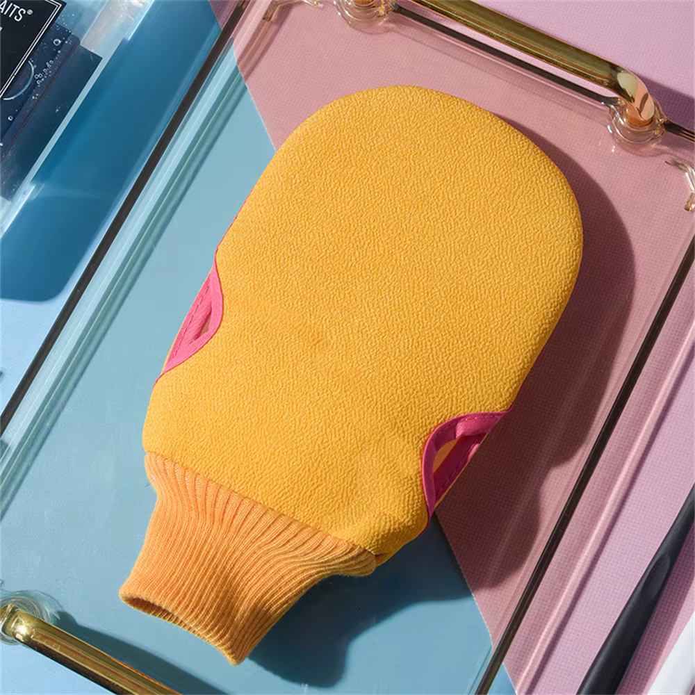 Gants exfoliants doubles, gants de hammam double face, gants de bain marocain, serviette de massage 