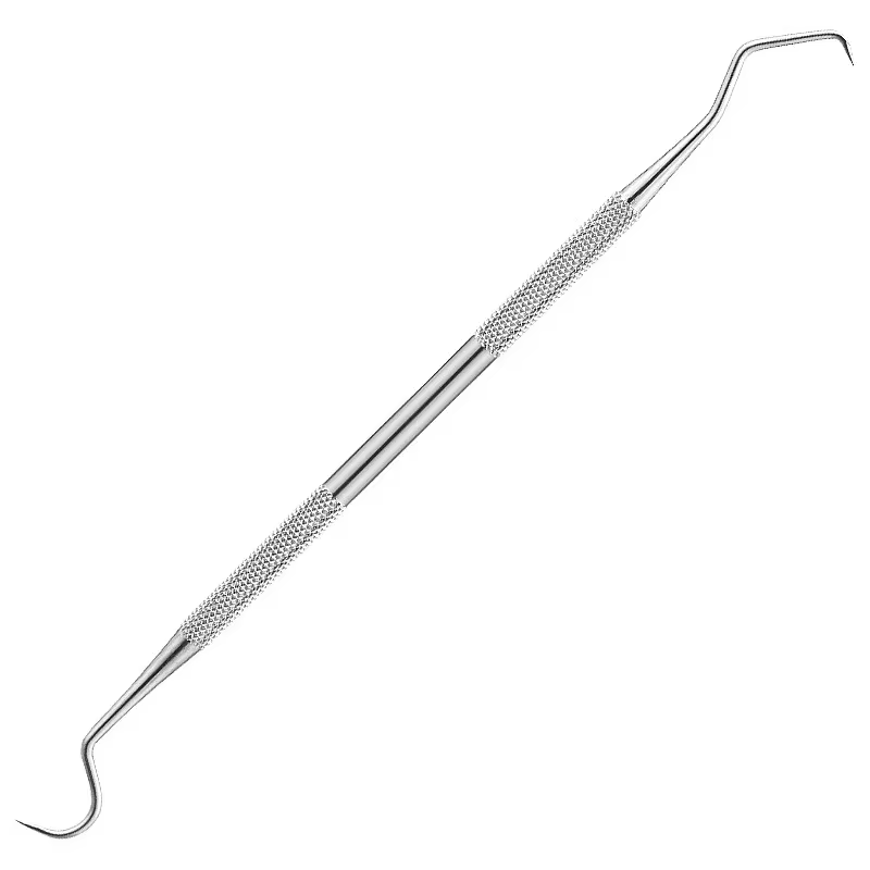 Outil de grattoir de cure-dents à double extrémité en acier inoxydable, explorer de sonde parodontal