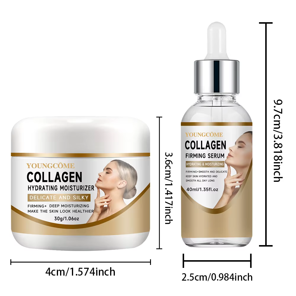 Ensemble de crème au collagène, hydratante, éclaircissante, lisse, raffermissante, pour le visage, a