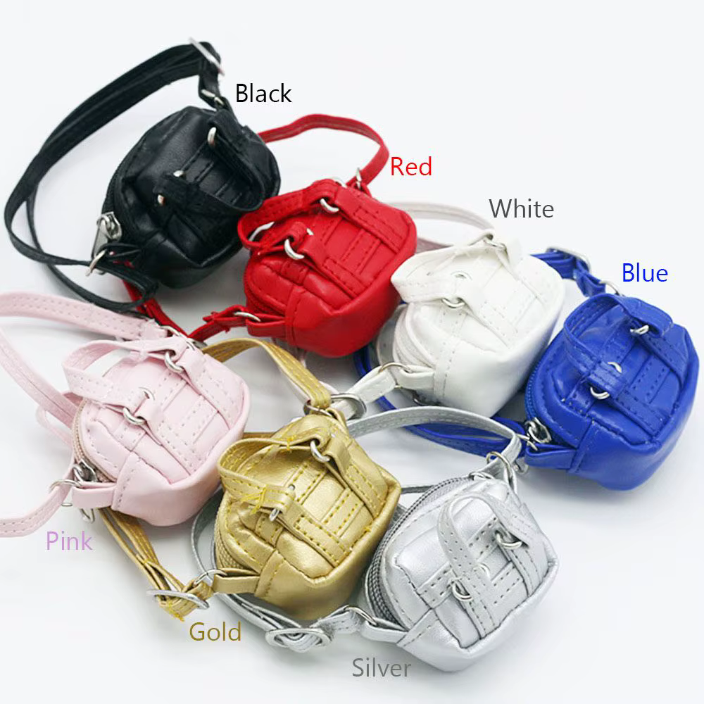 Cute Mini Handmade Doll Crossbody Bag For 1/6 1/8 BJD Handbag Shoulder Bags