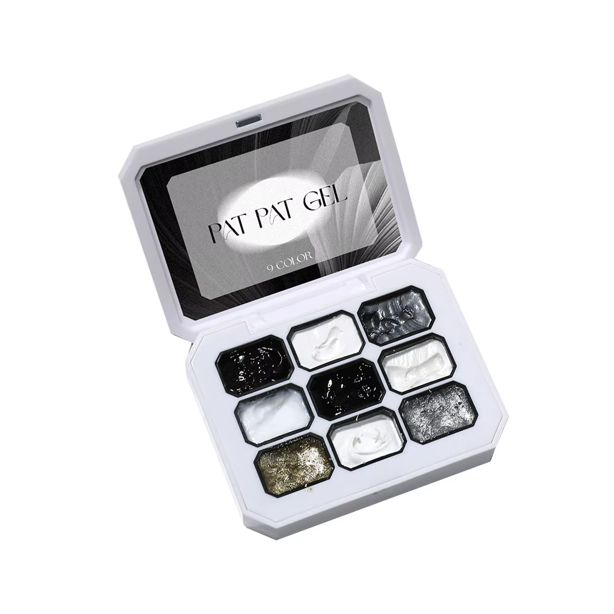 1 pièce Gel de vernis à ongles solide noir et blanc, gel de modelage, gel gypse, couleur unie Y2K, b