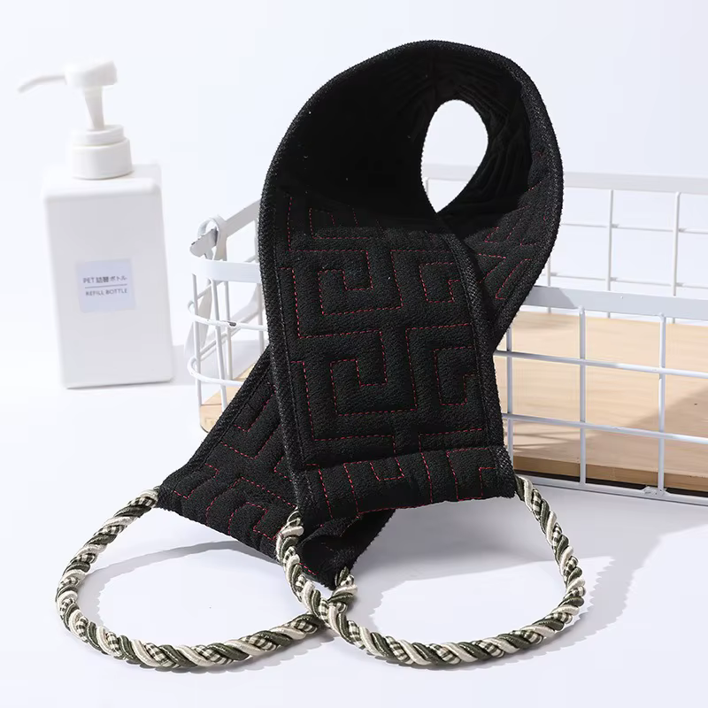Serviette de gommage du dos double face, douche Durable, exfoliante, ceinture de bain, gant pour le 