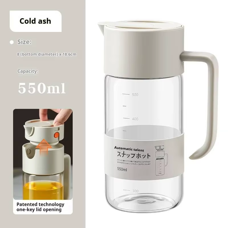 Pulvérisateur d'huile pour la cuisine, distributeur d'huile d'olive avancé, bouteille de 550 ml en v
