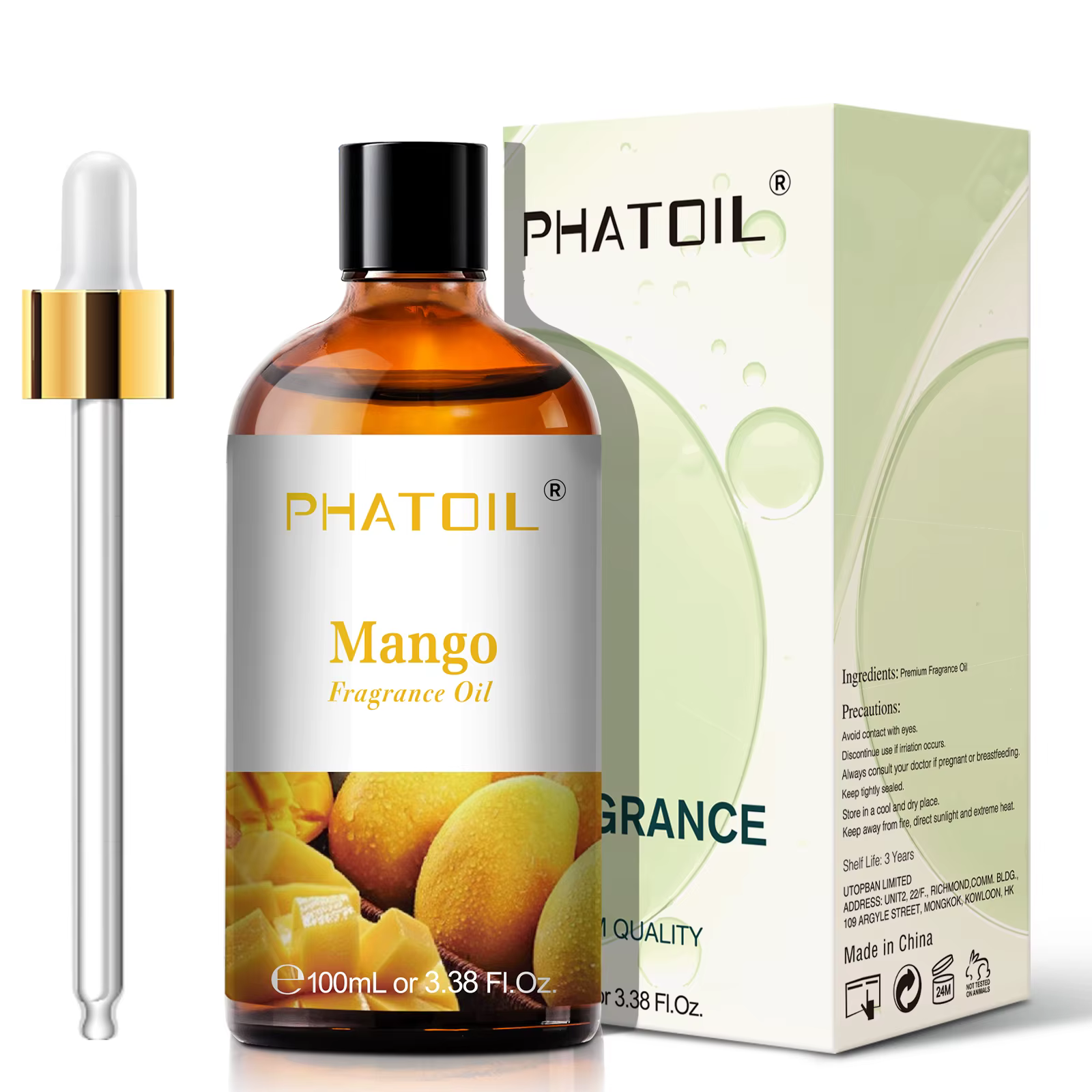 PHATOIL 100ML noix de coco pêche myrtille mangue huile parfumée pomme banane raisin citron arôme hui