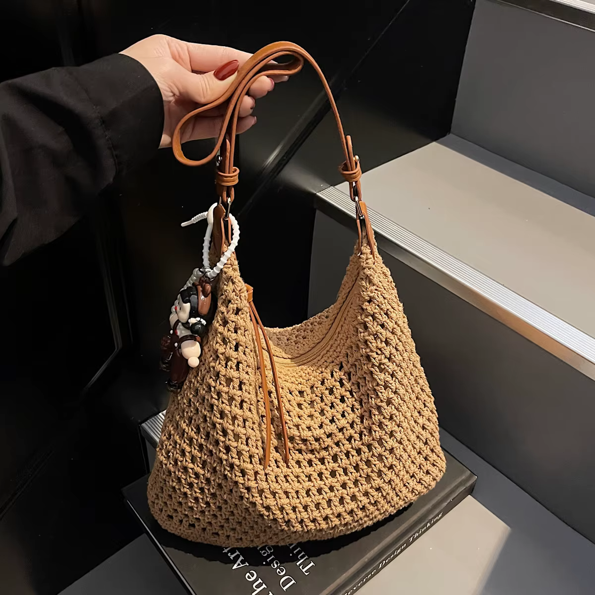 Sac de voyage tissé à la main sac de paille de grande capacité femme 2025 nouveau sac à bandoulière 