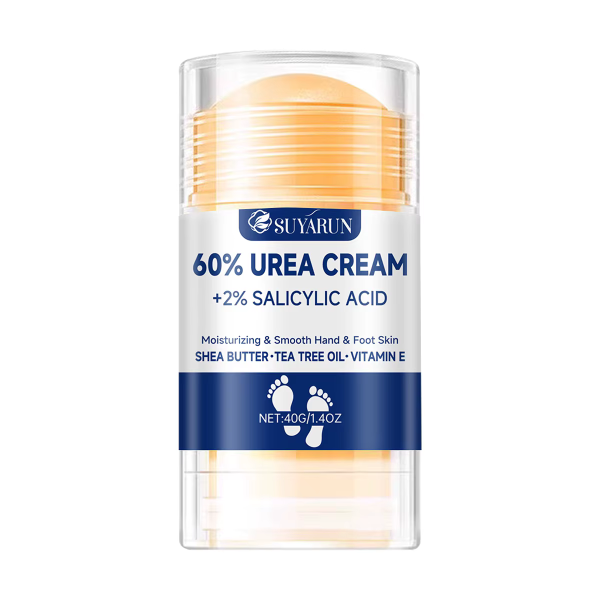 SUYARUN Bâton de crème pour les pieds à l'urée 60 % – Hydratant et exfoliant, Réparation du talon cr