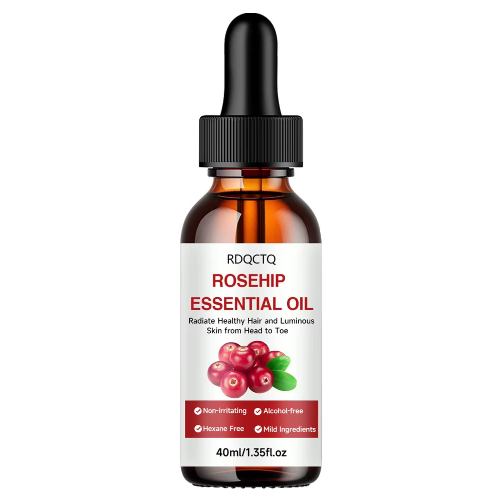 Huile de rose pour cheveux et peau – Huile essentielle hydratante naturelle pure, sans alcool, soin 