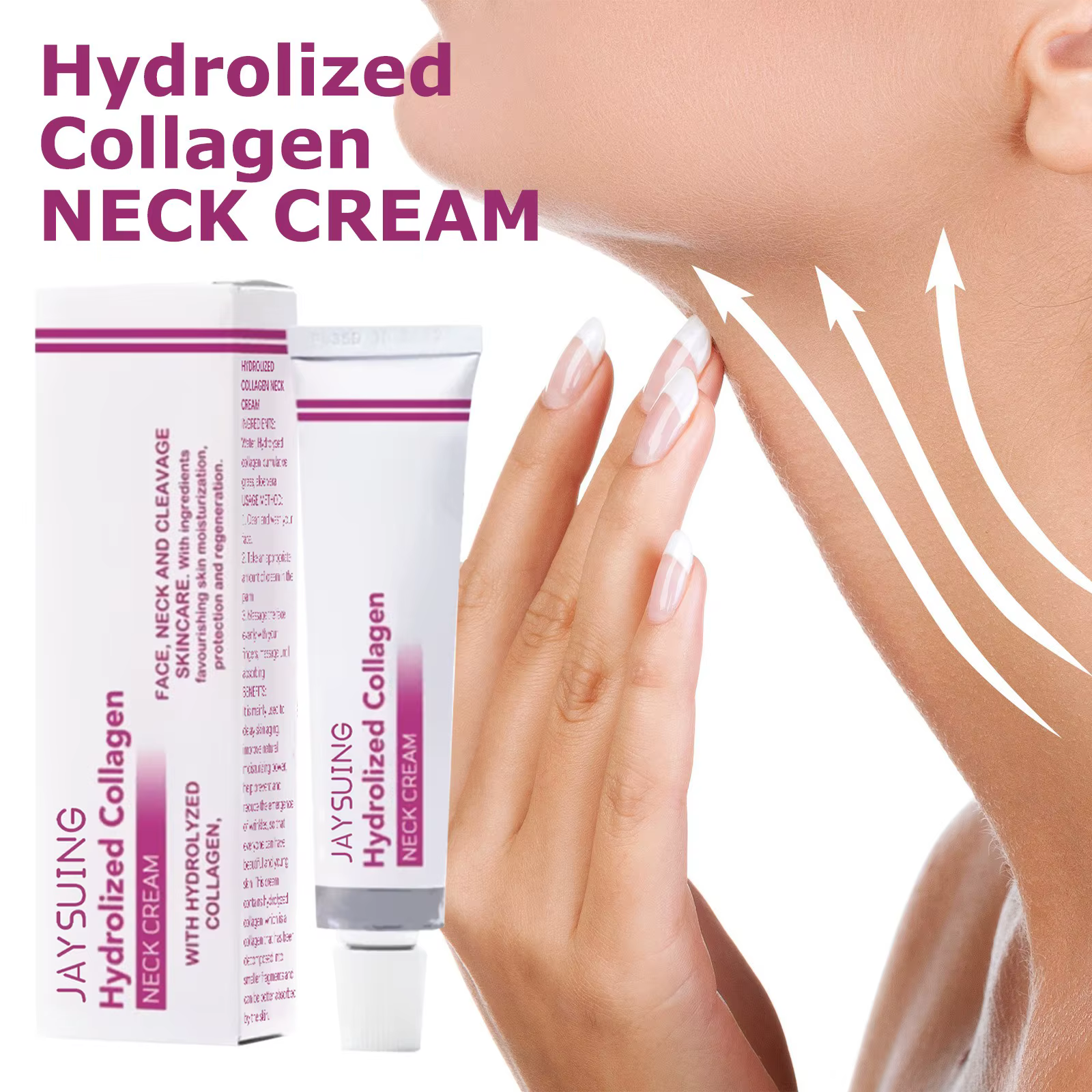Crème protéinée pour les lignes du cou, élimine les ridules du cou, Anti-âge, lifting, rajeunissemen