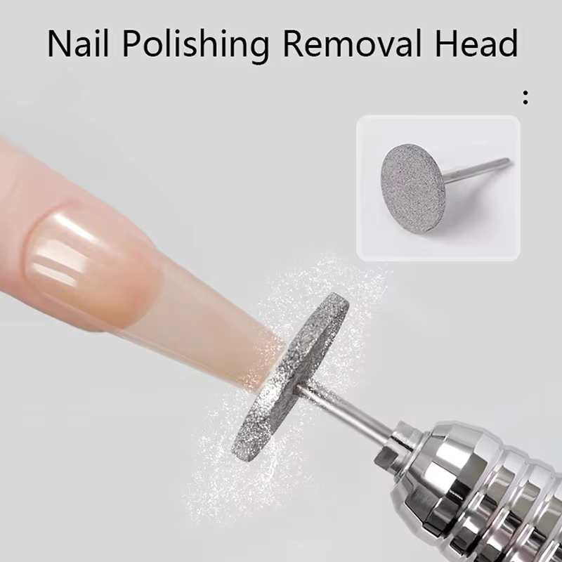 Tête de retrait diamant électrique foret à ongles disque meulage bavure T fraises broyeur coupe-cuti