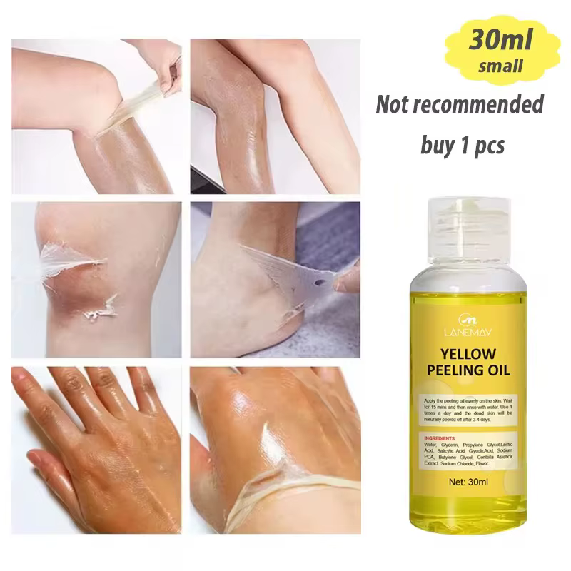 Huile de Peeling Jaune pour le Bain, Accessoire pour Blanchir la Peau Foncée, Éclaircir le Corps, le