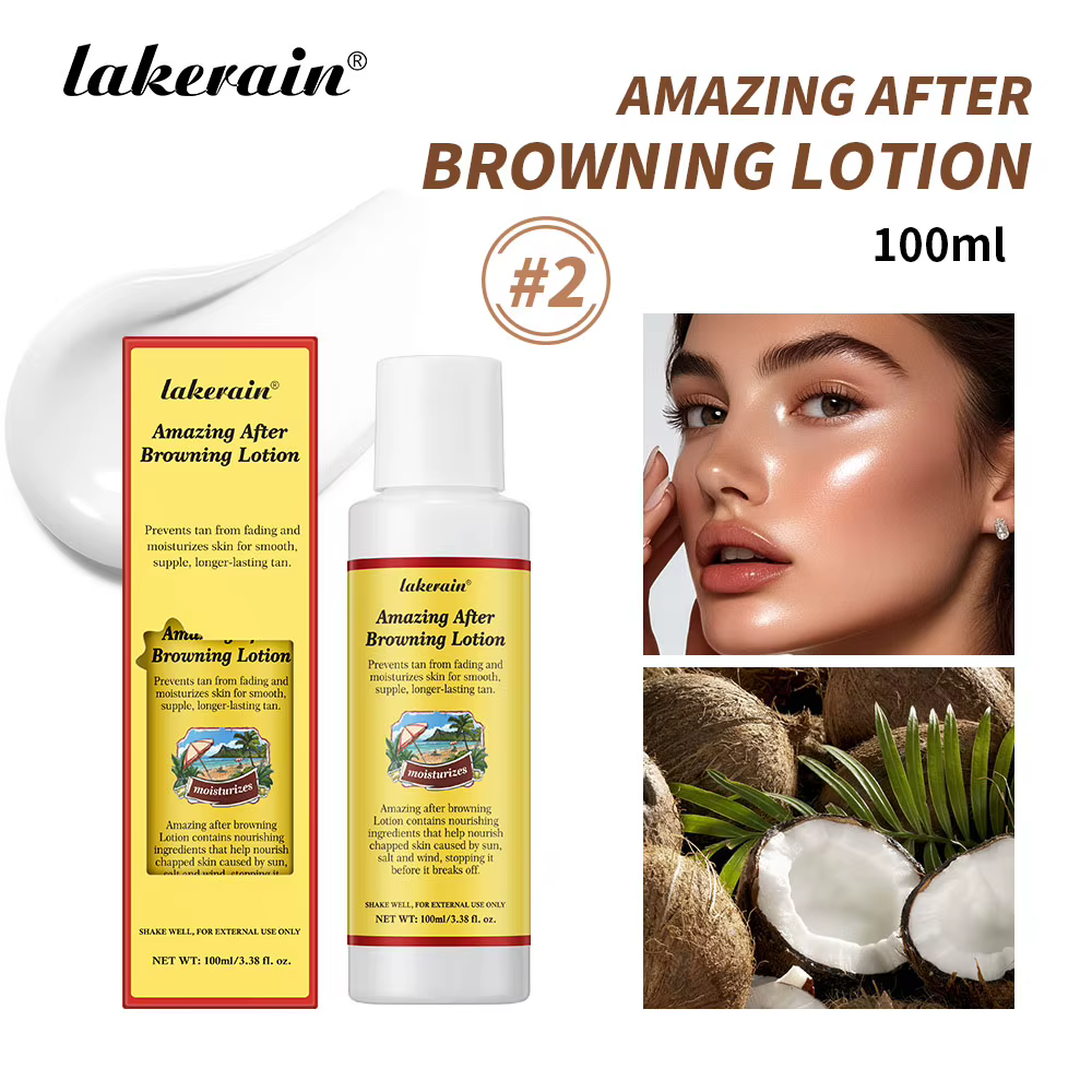 Lotion bronzante effet hâle durable, améliorant la texture de la peau, booster de bronzage, maquilla