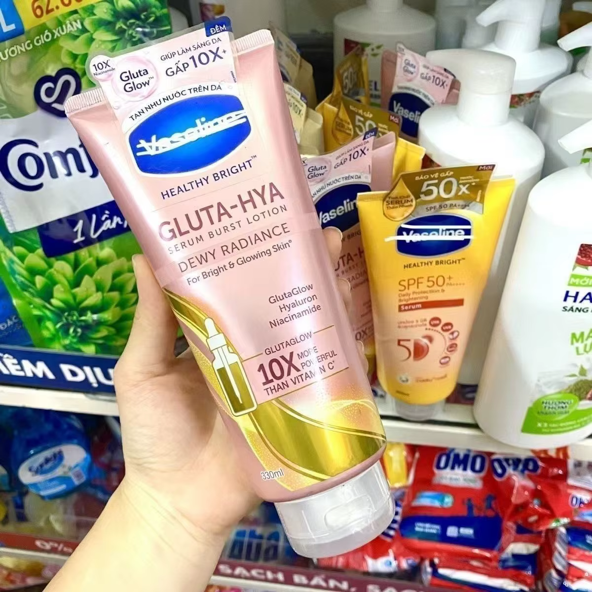 Lotion pour le corps blanchissante à la vaseline 330 ml, avec protection solaire, éclaircit et hydra