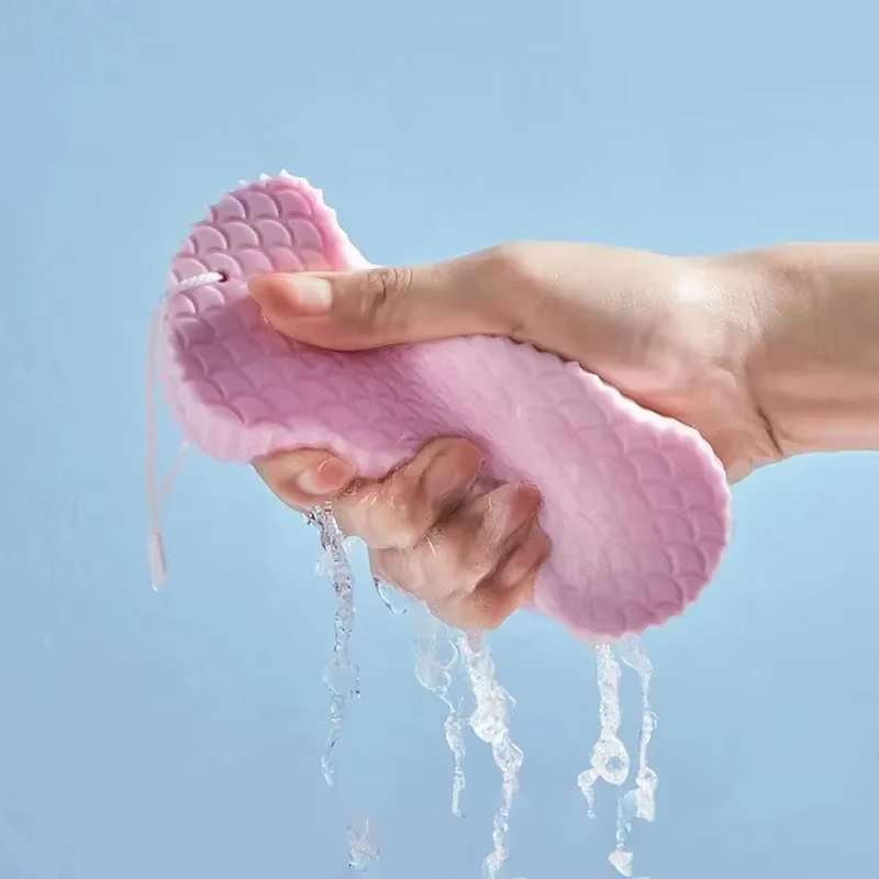 1 pièces éponge douce épurateur de corps bain exfoliant gommage éponge brosse de douche corps peau d