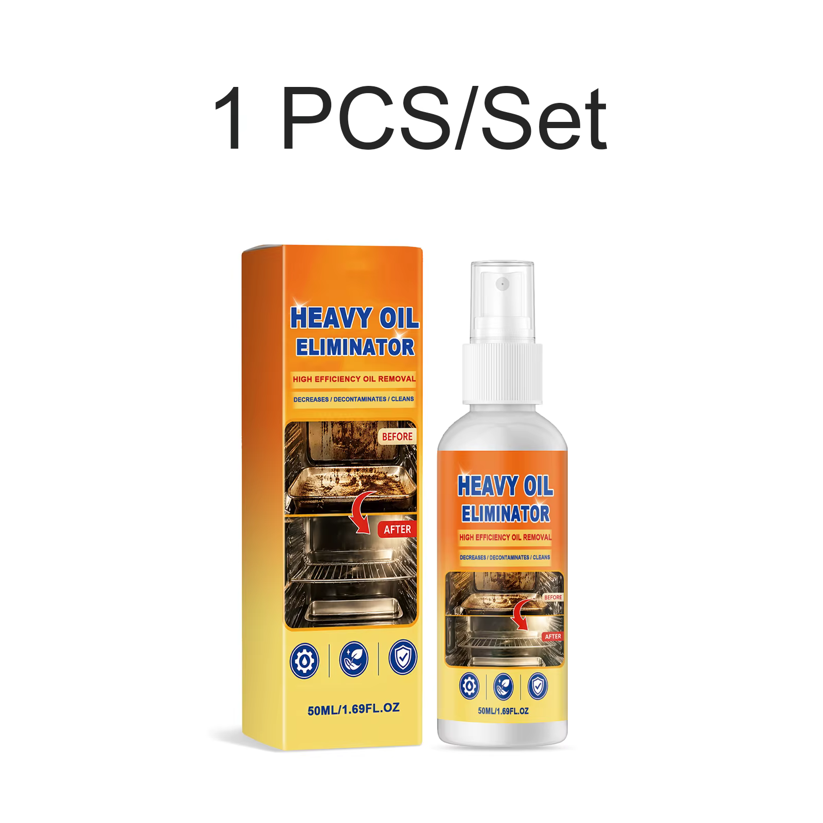 Spray Nettoyant Dégraissant Puissant pour Cuisine - Éliminateur d'Huile Tenace pour Four, Hotte et C
