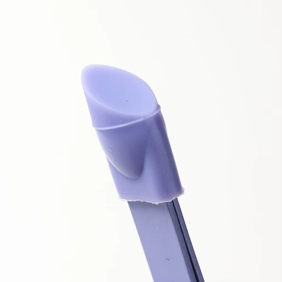 Pincettes à ongles violettes Double face, tête de pressage en Silicone, autocollants, outils de manu