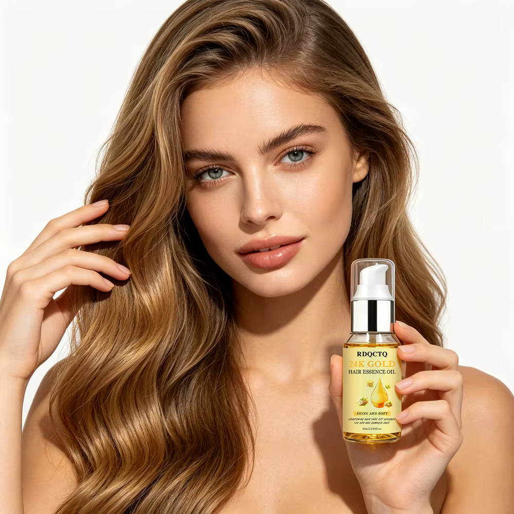 Huile de soin capillaire sans rinçage, traitement à l'huile d'argan, de noix de coco et d'olive, vit