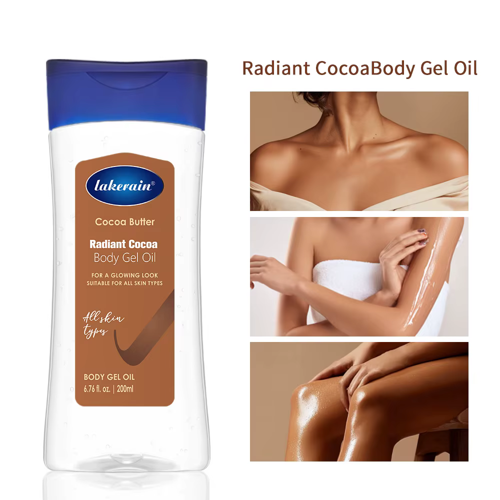 Lakerain beurre de cacao brillant huile pour le corps hydratant nourrissant huile de Gel pour le cor