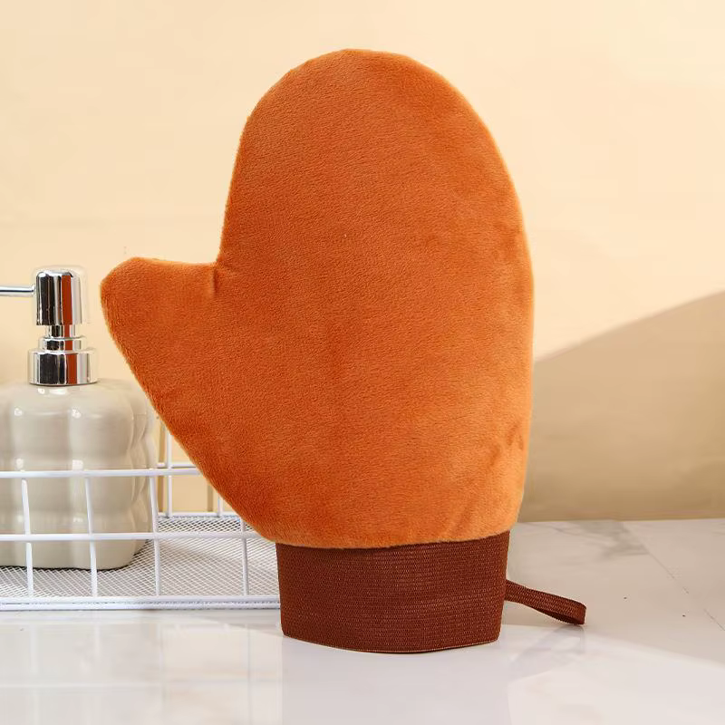 Gant applicateur de lotion corporelle et autobronzant double face, anti-adhésif, séchage rapide, pou