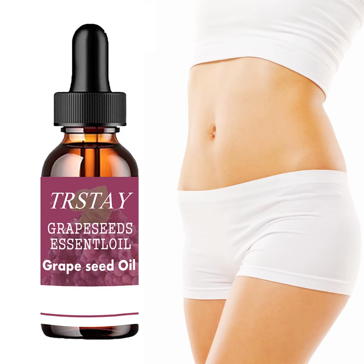 Huile essentielle de graines de raisin, sérum de massage corporel multifonction 1 pièce