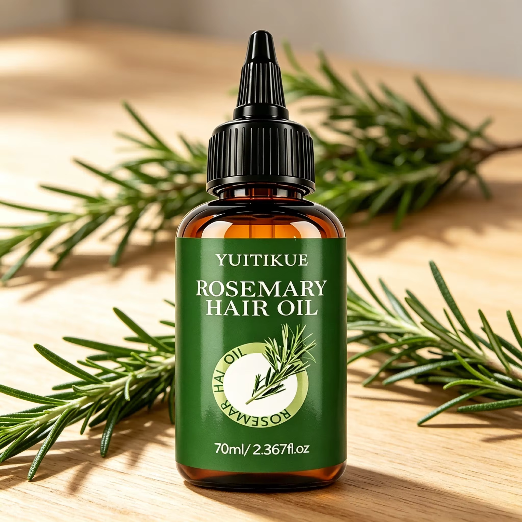 Huile nourrissante pour cheveux à la rosemaine 70ml YUITIKUE, huile de massage du cuir chevelu, répa