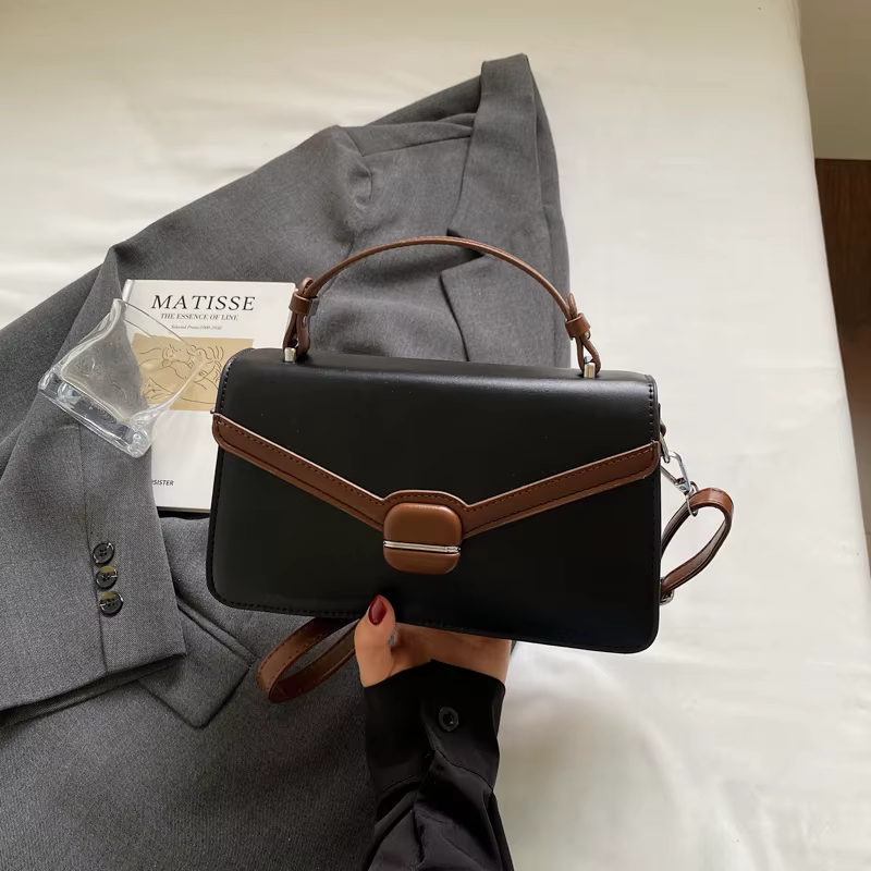 Petits sacs à bandoulière pour femmes, nouvelle marque classique, sac à main couleur unie, sac à ban