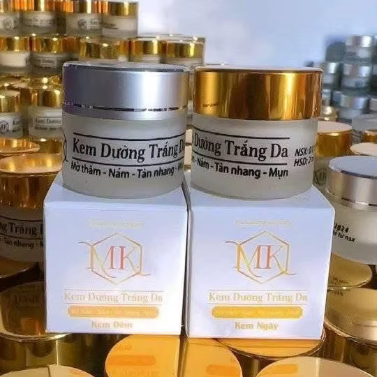 Ensemble de 2 flacons de crème éclaircissante jour et nuit MK, crème éclaircissante pour la peau, qu