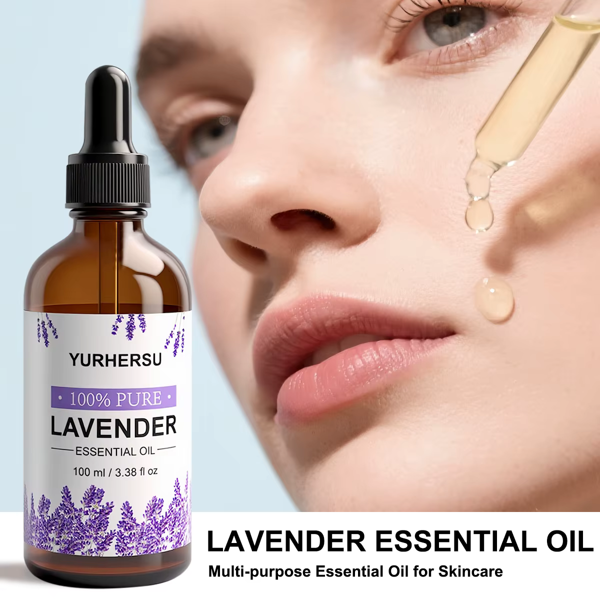 Huile essentielle de lavande naturelle 100% pure pour le sommeil, la relaxation, les soins de la pea