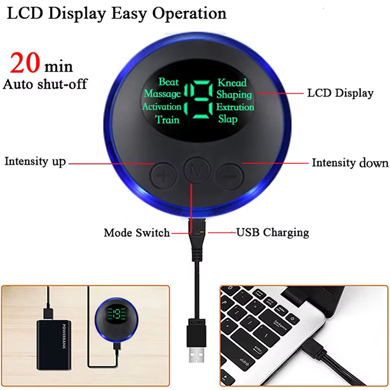 Masseur électrique intelligent pour le cou, stimulateur musculaire EMS portable, patch de massage de