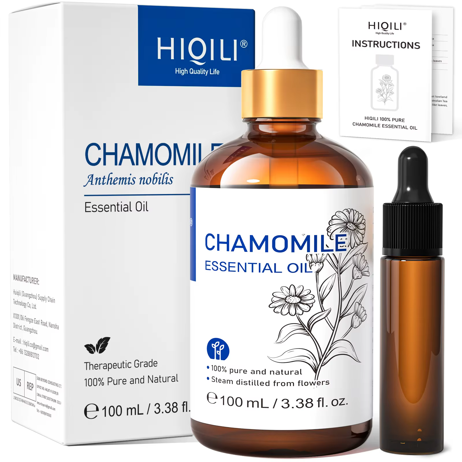 HIQILI huile essentielle de sauge claire 100ml pur naturel basilic noix de muscade pour diffuseur hu
