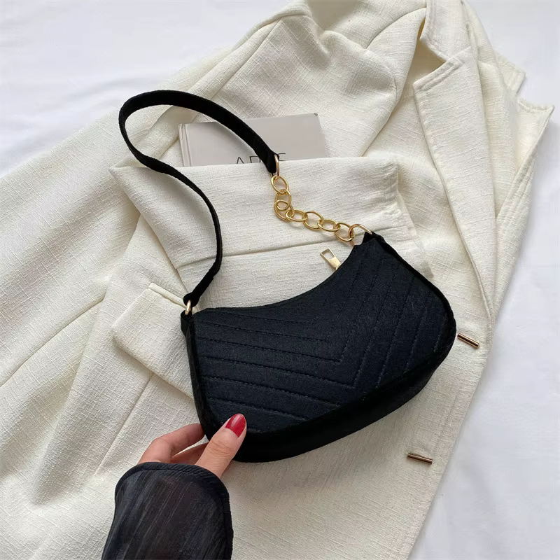Mini sacs à bandoulière pour femmes, sac en feutre à la mode, Design avancé sous les bras, beaux sac