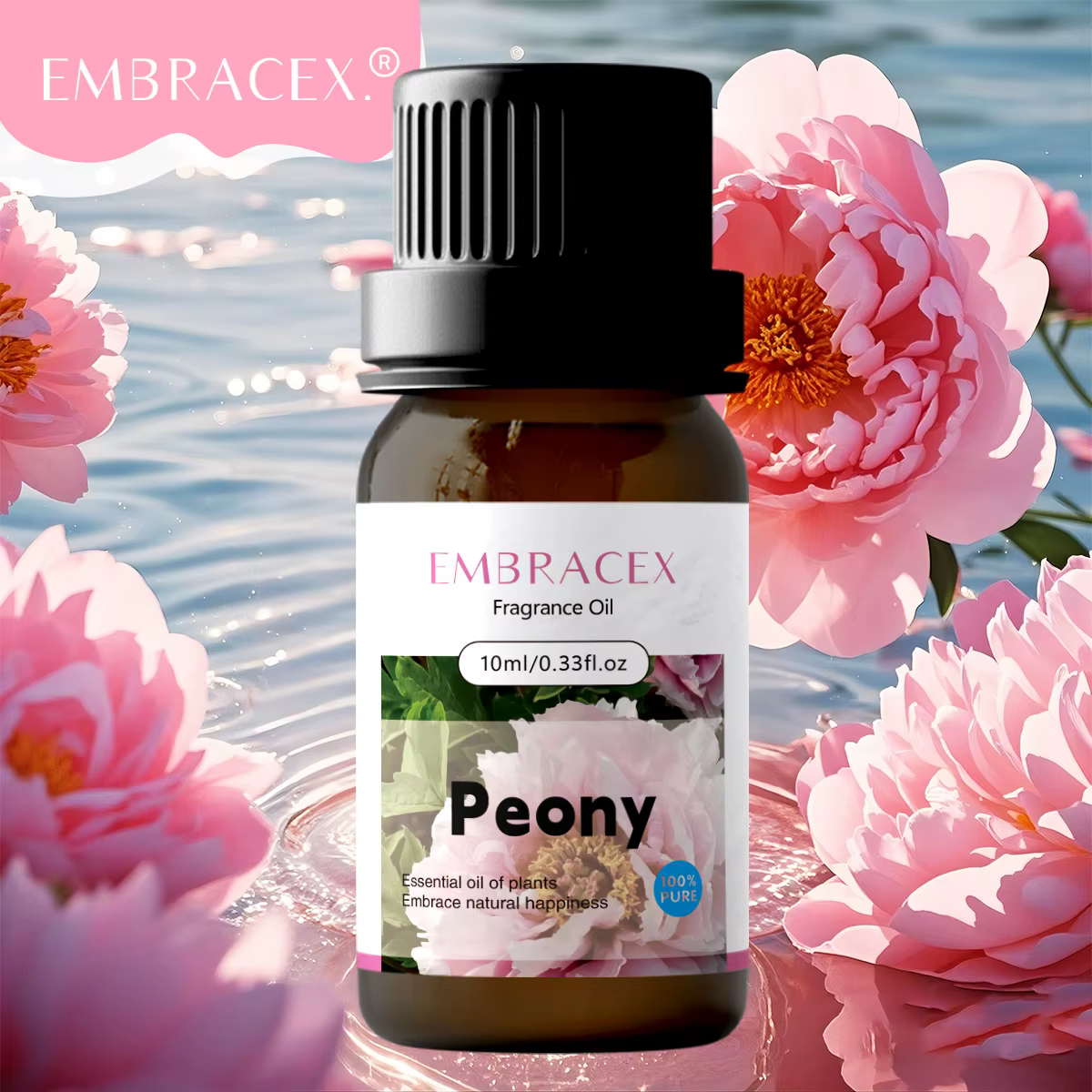 Huiles essentielles de pivoine 10 ml, soin de la peau, huile de massage corporel, senteur florale, c
