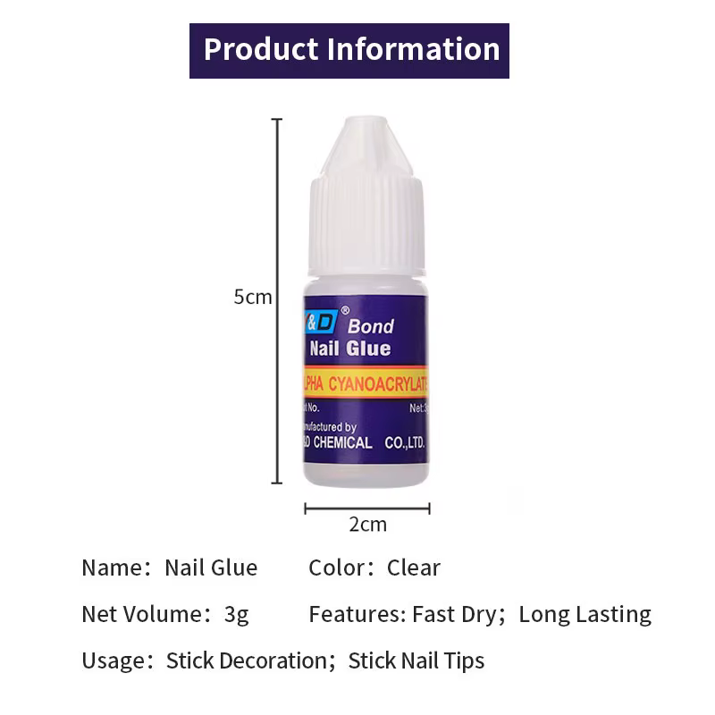 Colle à ongles Super forte, pointes acryliques et strass, colle professionnelle pour ongles, 2g/3g/7
