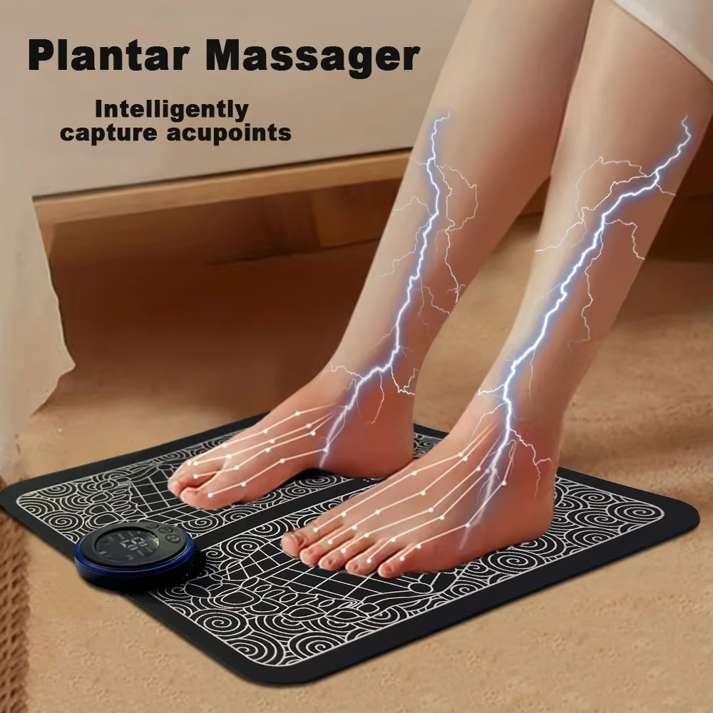 Tapis de Massage des pieds électrique avec chargeur USB, relaxation des points d'acupuncture des pie