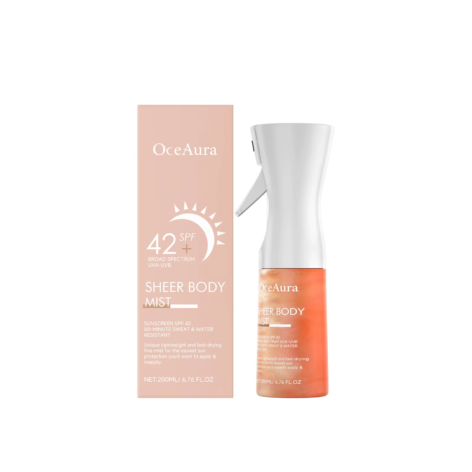 Spray de protection solaire pour le visage, forte hydratant, défense UV, bloc solaire longue durée, 
