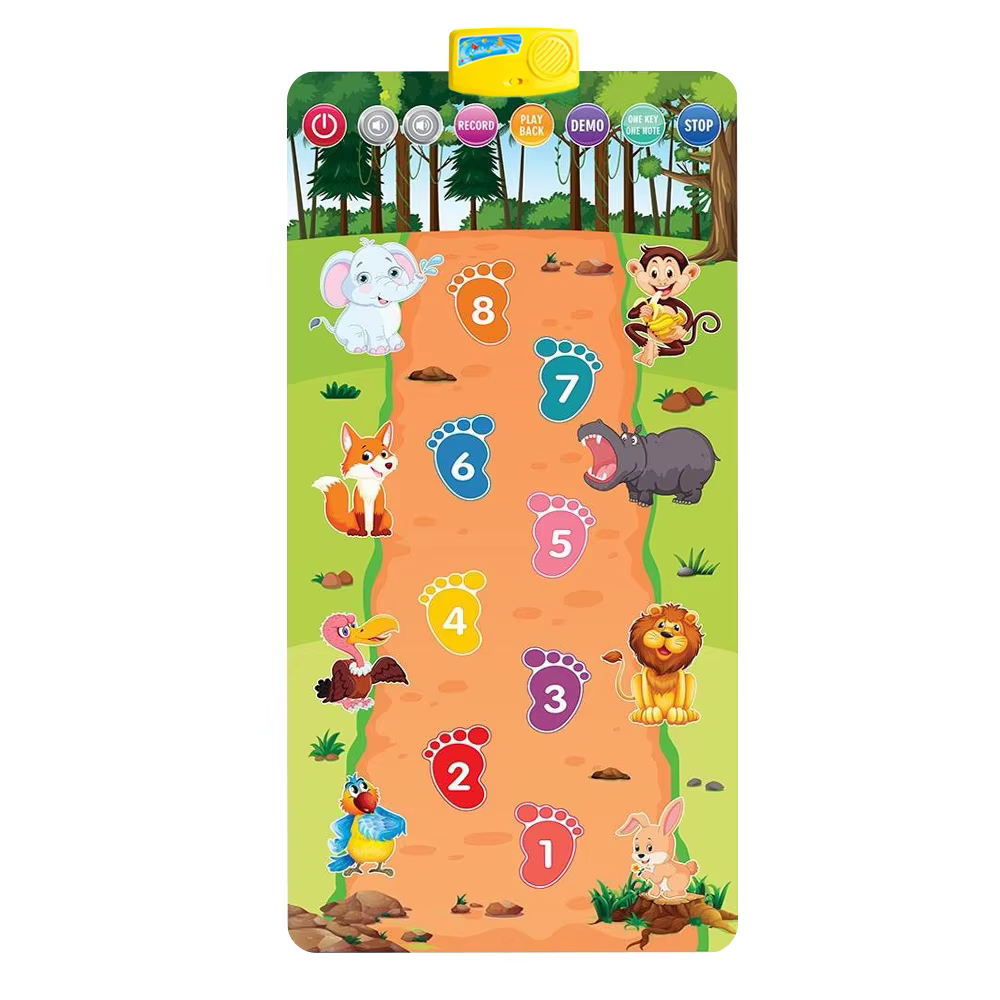 Tapis de Piano Musical pour enfants, tapis de jeu pour clavier Duet, 20 touches, Piano au sol avec 8