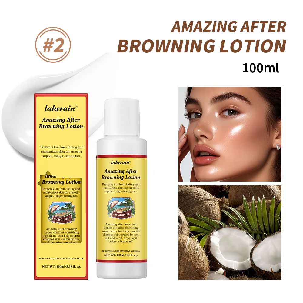 Lotion bronzante imperméable, accélérateur de bronzage naturel hawaïen avec vitamines et antioxydant