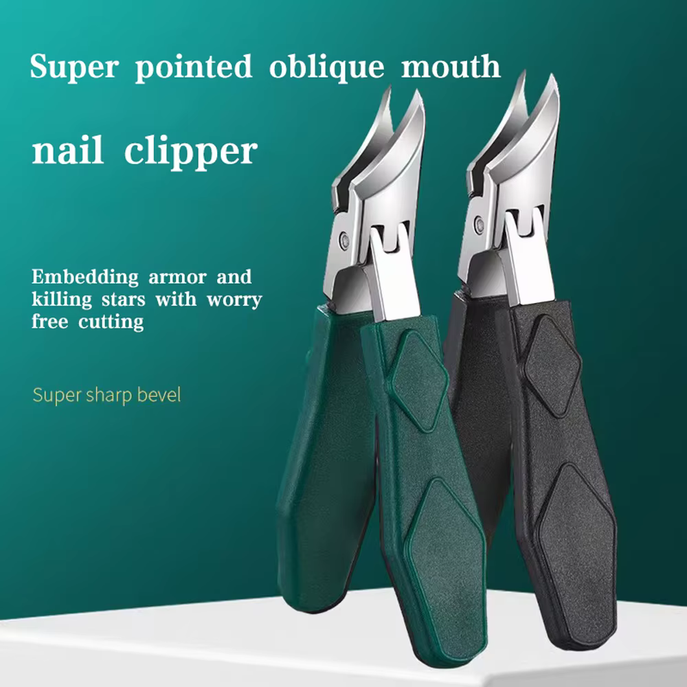 Nouveau coupe-ongles à nez pointu, biseauté, original à grande ouverture, coupe-ongles à nez pointu,